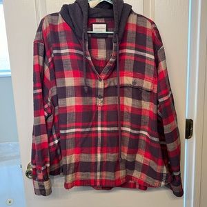 American Eagle Hooded flannel.